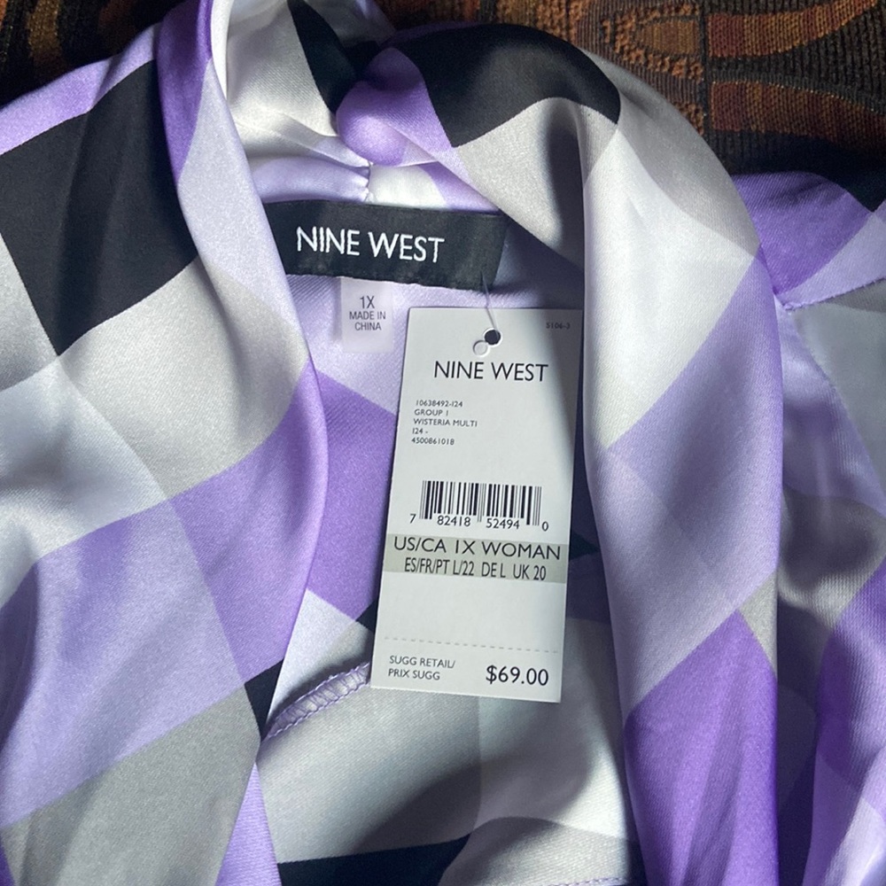 New with tag Nine West Womens 1x top